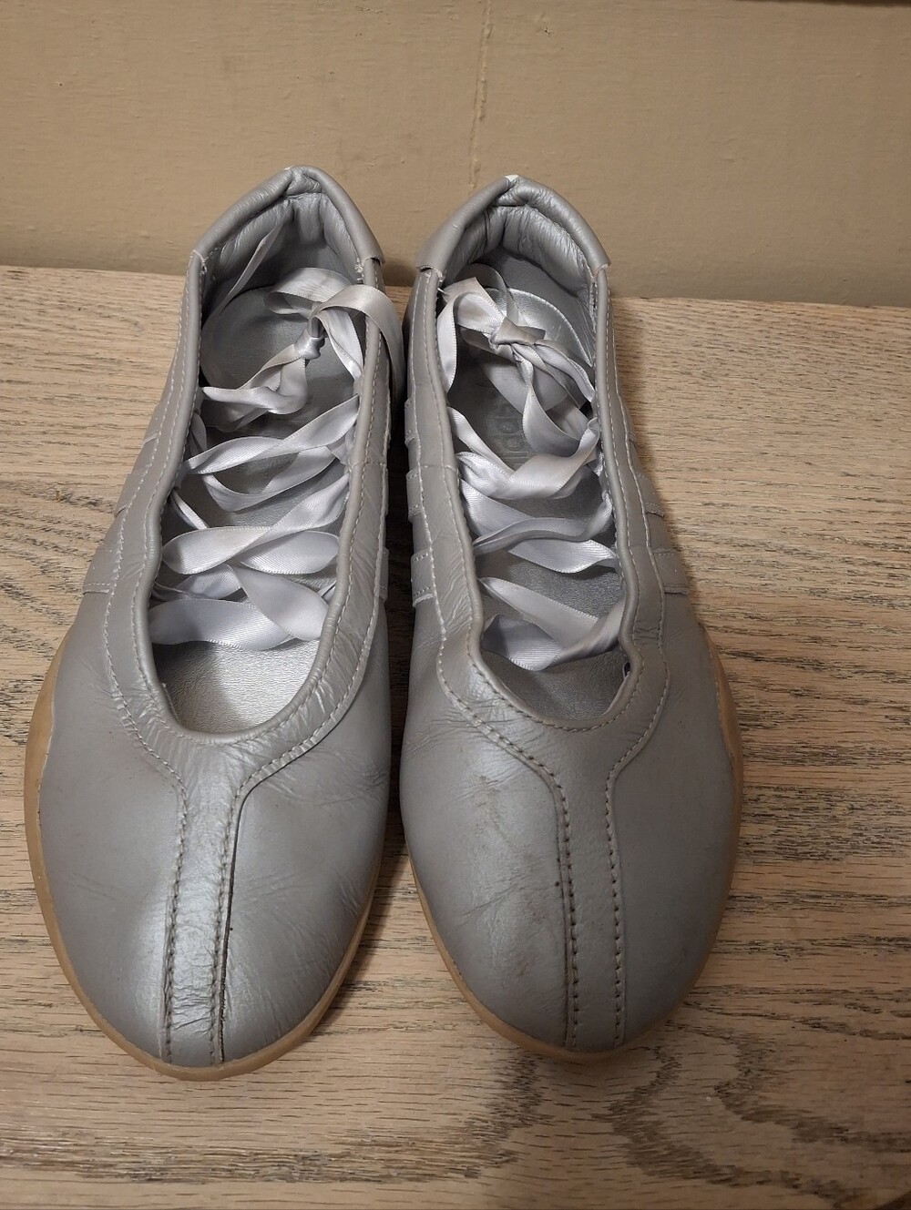 adidas Oriniginals Taekwondo Mei Ballet Flat In Metallic Sliver Size 8